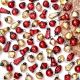 25 Pieces Red and Golden Tiny Christmas Ornaments 